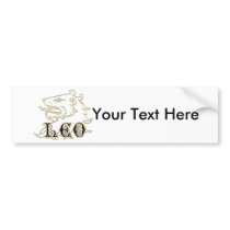 Leo Lion Astrology Sign Bumper Sticker