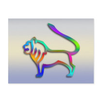 Leo Lion Zodiac Star Sign Rainbow Colour
