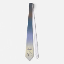 Leo Lion Zodiac Star Sign Silver Necktie