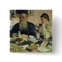 Leo Tolstoy with his wife in Yasnaya Polyana Buttons