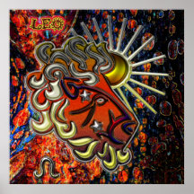 Leo Zodiac Art Posters