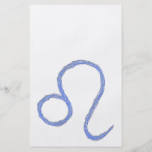 Leo. Zodiac Astrological Sign. Blue Flyer