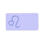 Leo. Zodiac Astrological Sign. Blue. Custom Address Labels