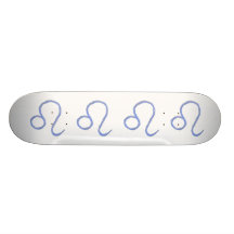 Leo. Zodiac Astrological Sign. Blue. Skateboard Decks