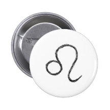Leo. Zodiac Astrological Sign. Pinback Button