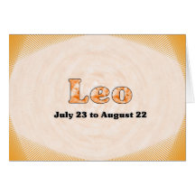 Leo Zodiac Card