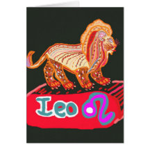 LEO ZODIAC GREETING CARDS