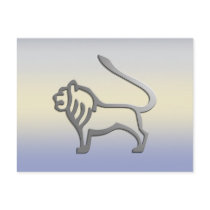 Leo Zodiac Star Sign In Light Silver