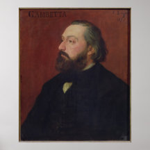 Leon Gambetta  1875 Poster