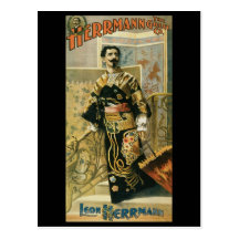 Leon Herrmann  Magician ~ Vintage Magic Act Postcards