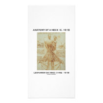 Leonardo da Vinci Anatomy Of A Neck (Drawing) Custom Photo Card
