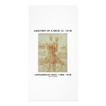 Leonardo da Vinci Anatomy Of A Neck (Drawing) Custom Photo Card