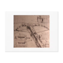 Leonardo da Vinci, design for an enormous crossbow Postcards