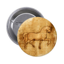 Leonardo Da Vinci Horse Art Pin