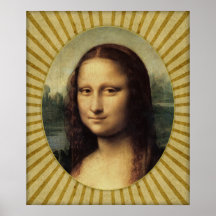 Leonardo da Vinci - Mona Lisa in detail Print
