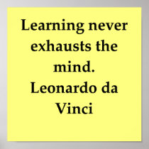 leonardo da vinci quote print