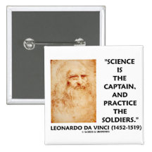 Leonardo da Vinci Science Captain Practice Soldier Button