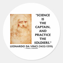 Leonardo da Vinci Science Captain Practice Soldier Sticker