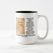 Leonardo da Vinci Truth Cannot Be Hidden Quote Coffee Mugs