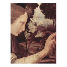 Leonardo da Vinci Verk?ndigung an Maria, Detail: V Post Cards