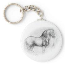 Leonardo DaVinci Horse Keychain