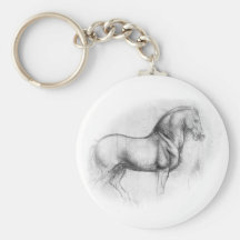 Leonardo DaVinci Horse Keychain