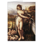 Leonardo DaVinci - Leda and the Swan Greeting Card