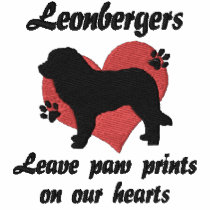 Leonbergers Leave Paw Prints Embroidered Polo