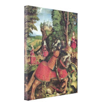 Leonhard Beck - St George fighting the dragon Gallery Wrap Canvas