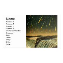 Leonid Meteor Storm Painting from 1883 Business Cards