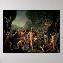 Leonidas at Thermopylae, 480 BC, 1814 Print