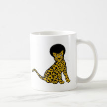 leopard afro double Mug