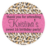 Leopard and Hot Pink Stickers