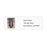 Leopard Boots with Ankle Straps Return Address Labels