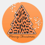 Leopard cheetah Christmas Tree Sticker