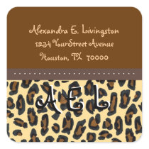 Leopard Fur Address Labels