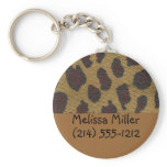 Leopard Fur Baggage ID tags keychains