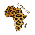 Leopard Fur-effect Map of AFRICA Series t-shirts
