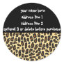 Leopard Fur Print Address Labels Stickers