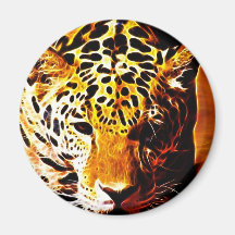 Leopard Gotcha Fridge Magnet