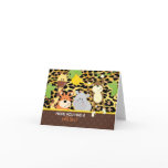Leopard Jungle Friends Baby Shower Thank You Cards