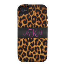 Leopard Love Monogrammed iPhone 4/4S Cover