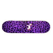 Léopard mignon de pourpre de licorne skateboards personnalisés