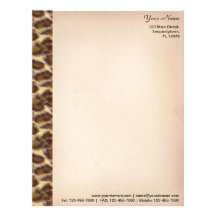 Leopard Personalized Letterhead