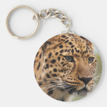 Leopard Portrait Key Chain