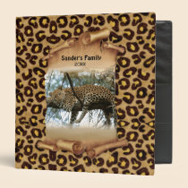 Leopard Print and Banner - Customize binders