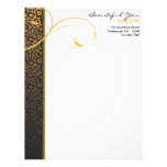Leopard Print and Swirl Letterhead