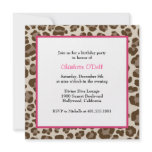 leopard print birthday party invitations