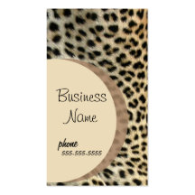Leopard Print  Business Card Template