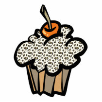 leopard print cupcake cut outs